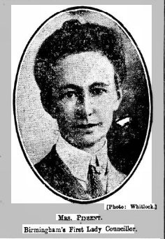 Portrait of a woman clipped from a newspaper.