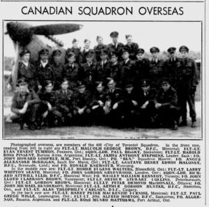 Photograph of a squadron of Canadian air force members.