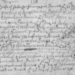 Cramped handwritten text noting the burial.