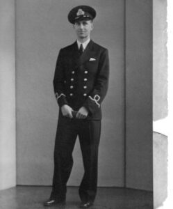 Sailor in his dress uniform.
