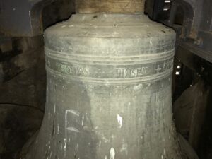 Photo of a massive church bell.
