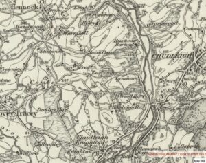 Old map of Chudleigh Knighton and environs.