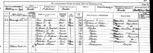Handwritten census entry describing Ann Keddell as the head of the household at age 66.