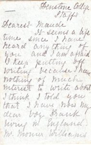 A handwritten letter from Emily to Maude Pinsent.