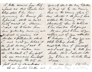 Several pages of a handwritten letter written by Robert to his son Francis.