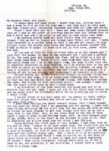 A long typewritten letter.