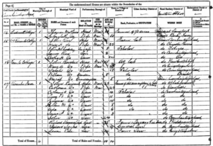 John Pinsent and family appear in handwritten census records.