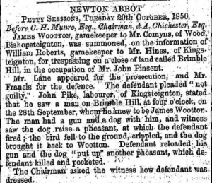 Newspaper account of the court session.