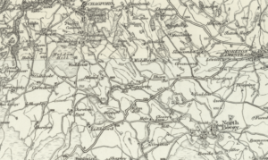 Map of Chagford and its environs.