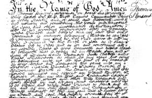 Thomas's handwritten will