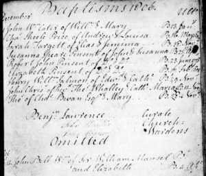 A handwritten birth registry showing Robert John's birth on June 23, 1796.