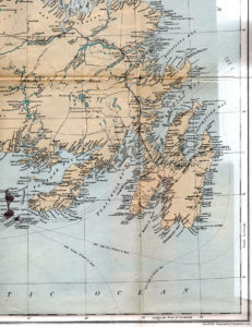 An old map of eastern Newfoundland.